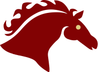 Icon of maroon horse
